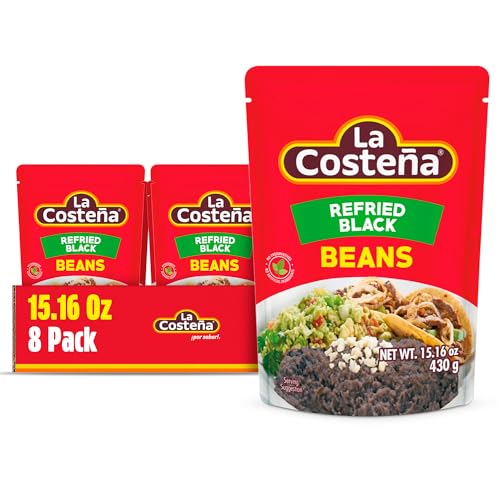 Comparison: Best Microwave Nachos 11 La Costeña Refried Black Beans - 60 Second Microwave Ready to Eat Meals for Mexican Food, Mexican Rice, Nacho Bean Dip, Bean Burrito, Burger, Carne Asada, Fajita & Taco Seasoning - 15.16oz, 8 Pack