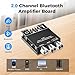 Daakro ZK-502MT Bluetooth Amplifier Board,50W+50W 2.0 Channel Amp Board with Treble and Bass Control,DC 9-24V, Bluetooth and AUX Inputs, Audio Amp Board for Home DIY Wireless Speakers, Password Free