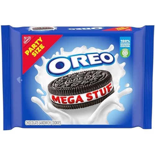 OREO Mega Stuf Chocolate Sandwich Cookies, Party Size, 1 lb 9.35 ...