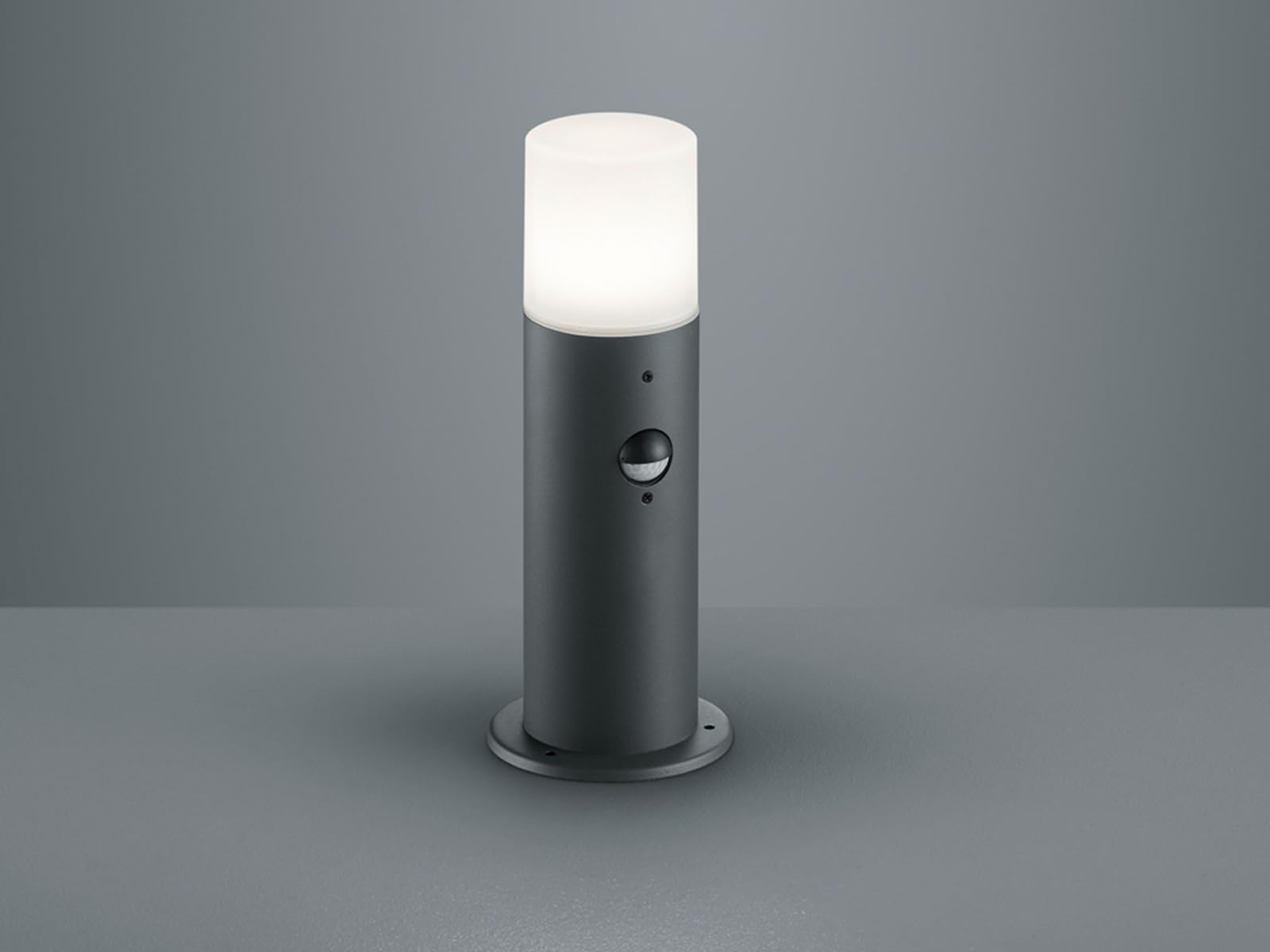 Trio Leuchten Hoosic 522260142 zewnętrzna lampa drogowa, aluminium, antracyt/biała, czujnik ruchu