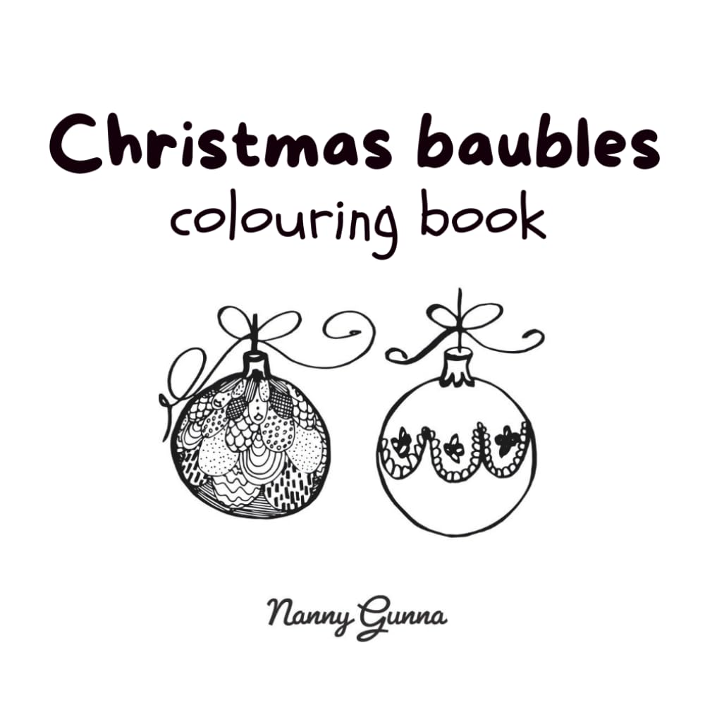 Christmas baubles colouring book (Scandinavian minimalist colouring books)