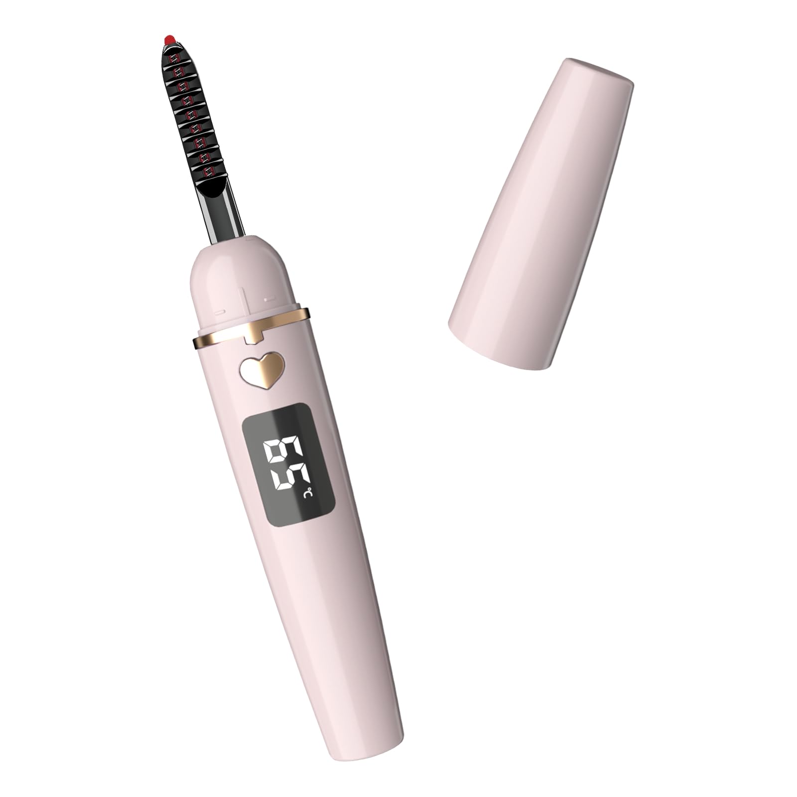 Sponsored Ad – EYECURL Heated Eyelash Curler, Heated Lash Curler, Intelligent Power Off Rechargeable Electric Eyelash Curler Heated Quickly by Steel Wire for Long Lasting Natural Makeup - Quartz Pink/Champagne Gold