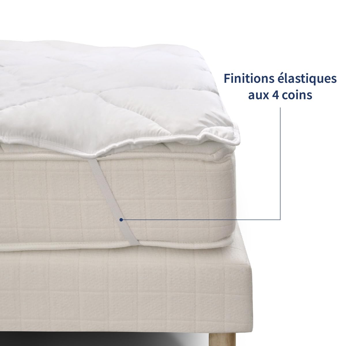 Bleu Calin Sur-Matelas de Confort Anti-Transpiration TopCool Blanc 90x190 cm SBOB40