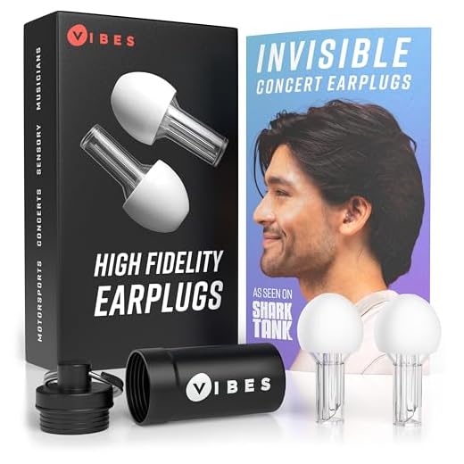 Vibes High Fidelity Earplugs - Invisible Ear Plugs for Concerts, Musicians, Motorcycles, Airplanes, Raves, Work Noise Reduction, Hearing Protection - Fits Small Medium Large - As Seen On Shark Tank