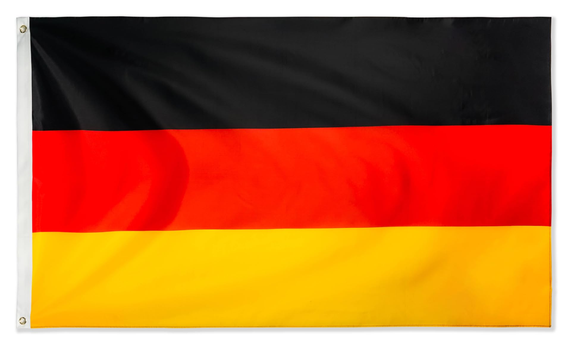 XXL Deutschland Flagge Groß 240 x 150 cm Deutscher Unterstützer Flaggen UV Fade Resistant mit Messingösen für Fußballspiele Sportereignisse Balkon Garten Draußen und Drinnen Dekoration Fähnchen
