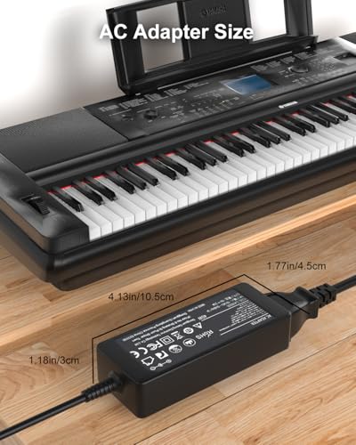 Image of 16V AC /DC Power Adapter Compatible with Yamaha Keyboard Power Cord | Keyboard Piano Replacement PA-300 PA-301 PA-300B PA-300C S950 PSR-1000 PSR-2000 P-155 PSR-S900 PSR-S750 PSR-S670 Power Supply