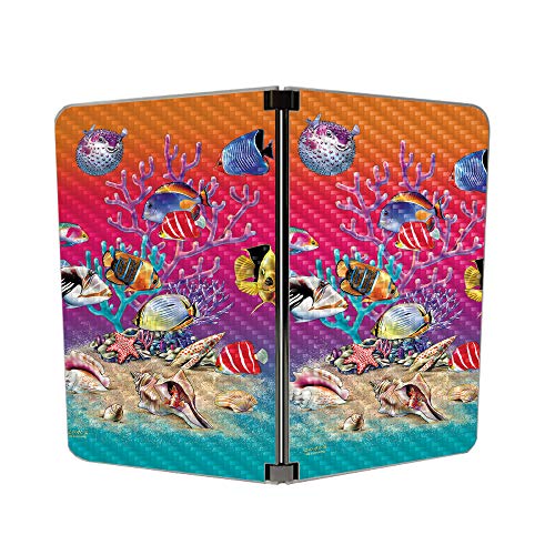 Image of MIGHTY SKINS MightySkins Carbon Fiber Skin for Microsoft Surface Duo - Coral Garden | Protective, Durable Textured Carbon Fiber Finish | Easy to Apply, Remove, and Change Styles | Made in The USA