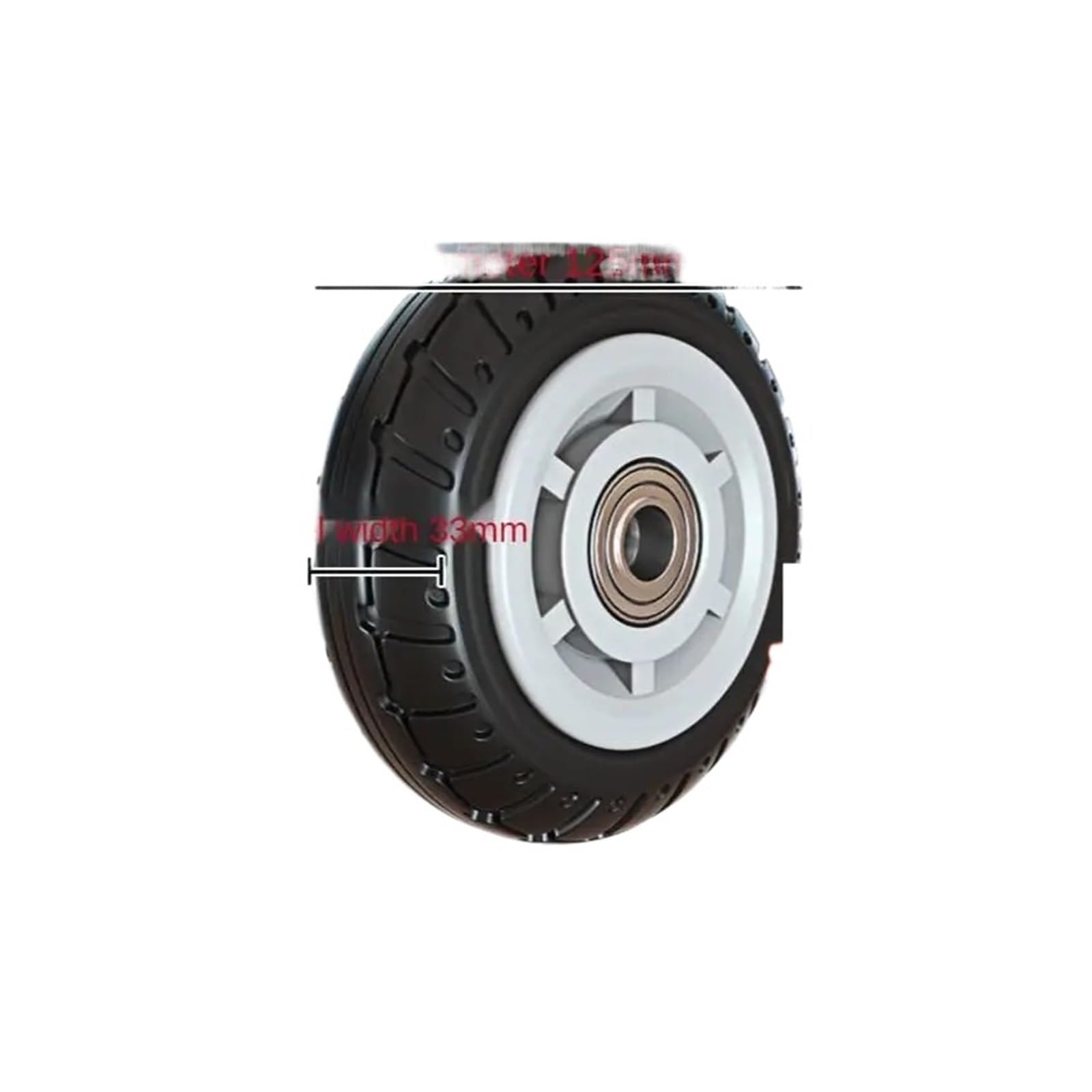 MXXDMOPD 1 Piece 5 inch Rubber Medium Size casters Gold Plated TPR Silent Wheel Trolley Industrial Trailer Single(Humavee)