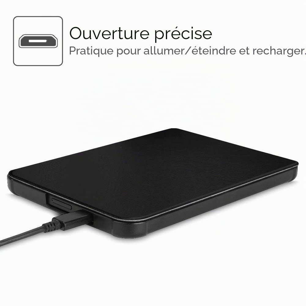 FINTIE Étui pour Kobo Clara HD 6 Pouces 2018 (Numéro de Modèle: N249) - Housse Fine et Légère Coque Fermeture Magnétique Fonction Réveil/Sommeil Automatique, Noir