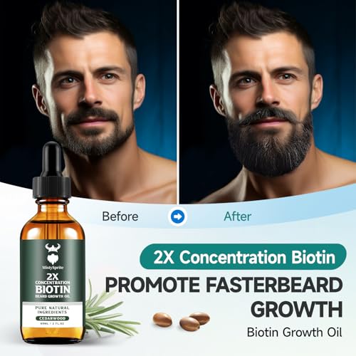 Beard Growth Oil - 2X Concentration Biotin Beard Oil for Men (2 oz) - Natural Mens Beard Oil with Argan Oil, Jojoba Oil and Vitamin, Beard Growth Softener, Moisturizer (Cedarwood) - Image 3