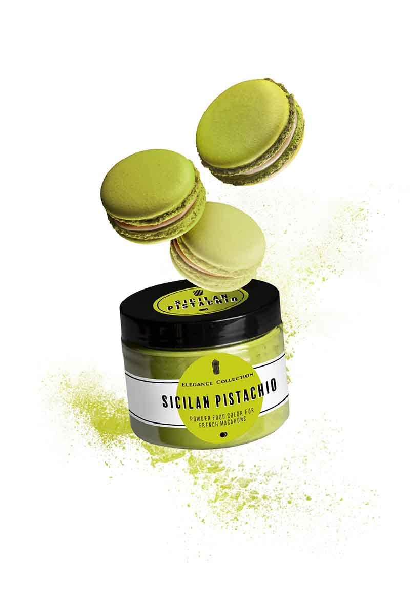 Pastry Chef's Boutique Elegance Collection Powder Food Color for French Macarons - Sicilan Pistachio - 50 gr