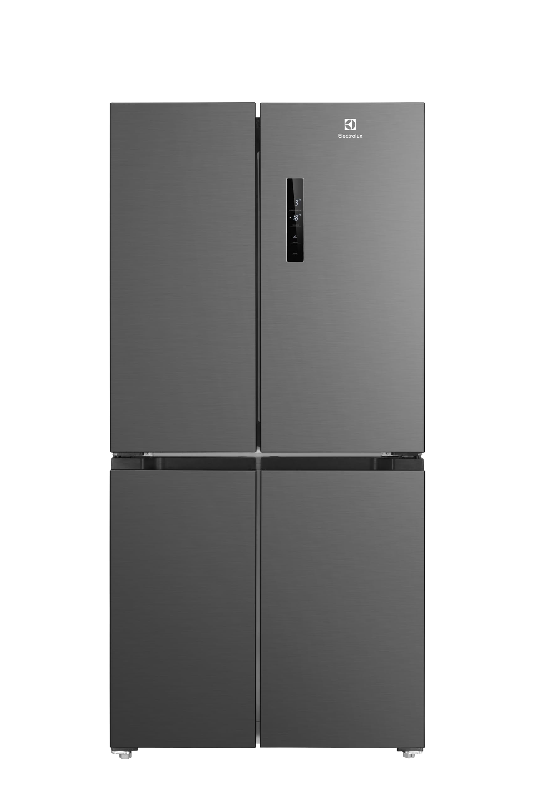 Electrolux 700L Gross (640L Net) Side by Side 4 Door Premium Refrigerator, 10 Year Warranty on Inverter Compressor, European Standard French Door Fridge, EvenTemp Cooling System, Matte Grey EQE4900A-B