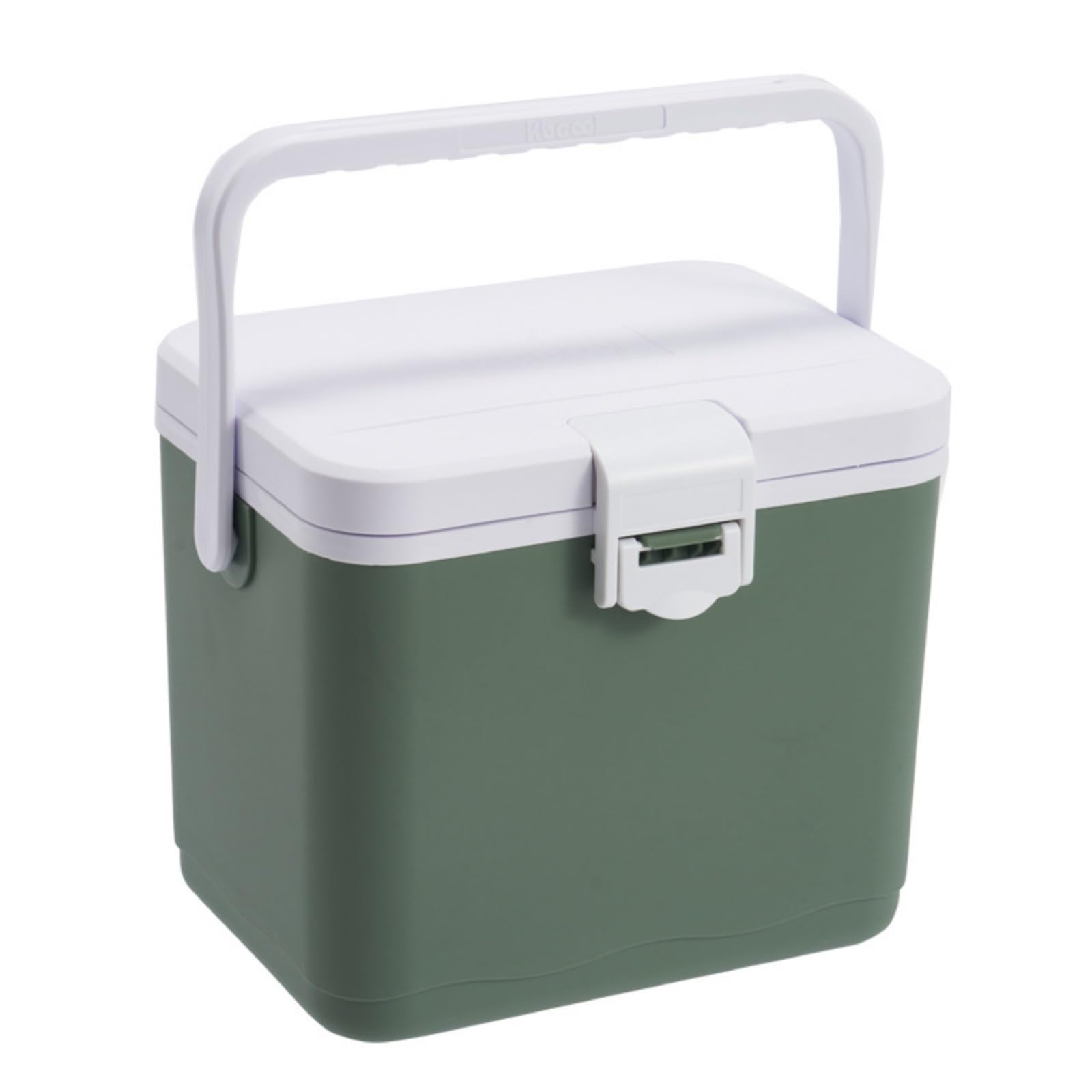 Nevera Portátil Refrigerador Contenedor Térmico Caja Aislada con Material Rígido y Tapa Plana Pestillo Frontal y Asa de Transporte Adecuada, Verde, Style to 3