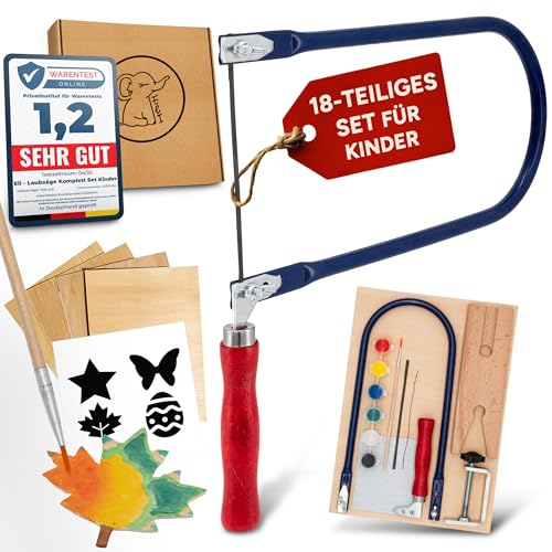 Eli® Laubsäge für Kinder - Komplett Set für Laubsägen inkl kreative...