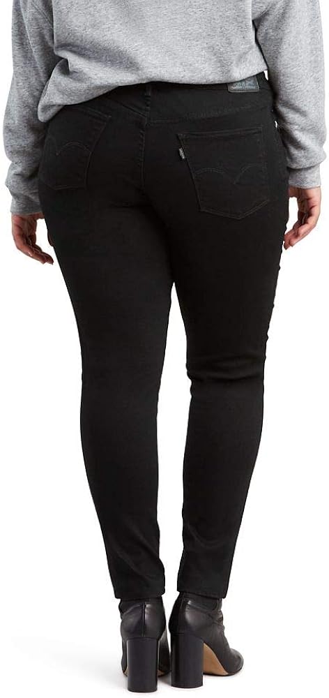Levi's Women's711 Skinny Jeans (Also Available in Plus) Plus Size 40 Short Black Peony