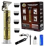 WDK Professional Hair buddha Trimmer for Men | Zero Cut T-Blade Beard Trimmer with 4 Guide Combs, Cordless USB Rechargeable | Vintage Design Hair Clipper