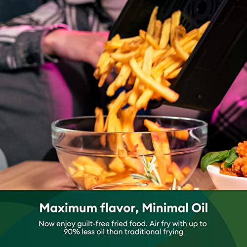 CHEFREE 8L Air Fryer med dubbel fack och LED-pekskärm, svart