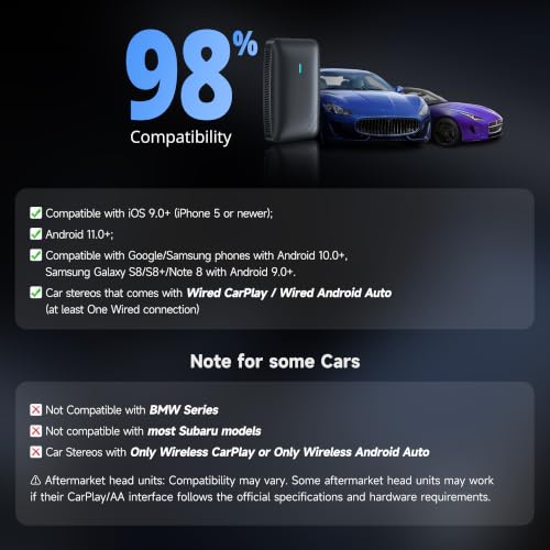 ATOTOSELECT Wireless CarPlay & Android Auto Adapter Support YouTube/Netflix - image 7