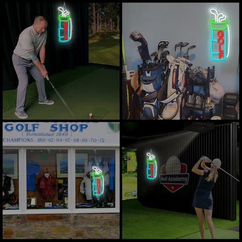 Image of Horseneon Golf Neon Sign for Wall Decor, Golf Neon Led Sign, Creative Neon Lights Signs with USB Powered for Golf Club, Backdrop Lights, Wall Hanging Decor