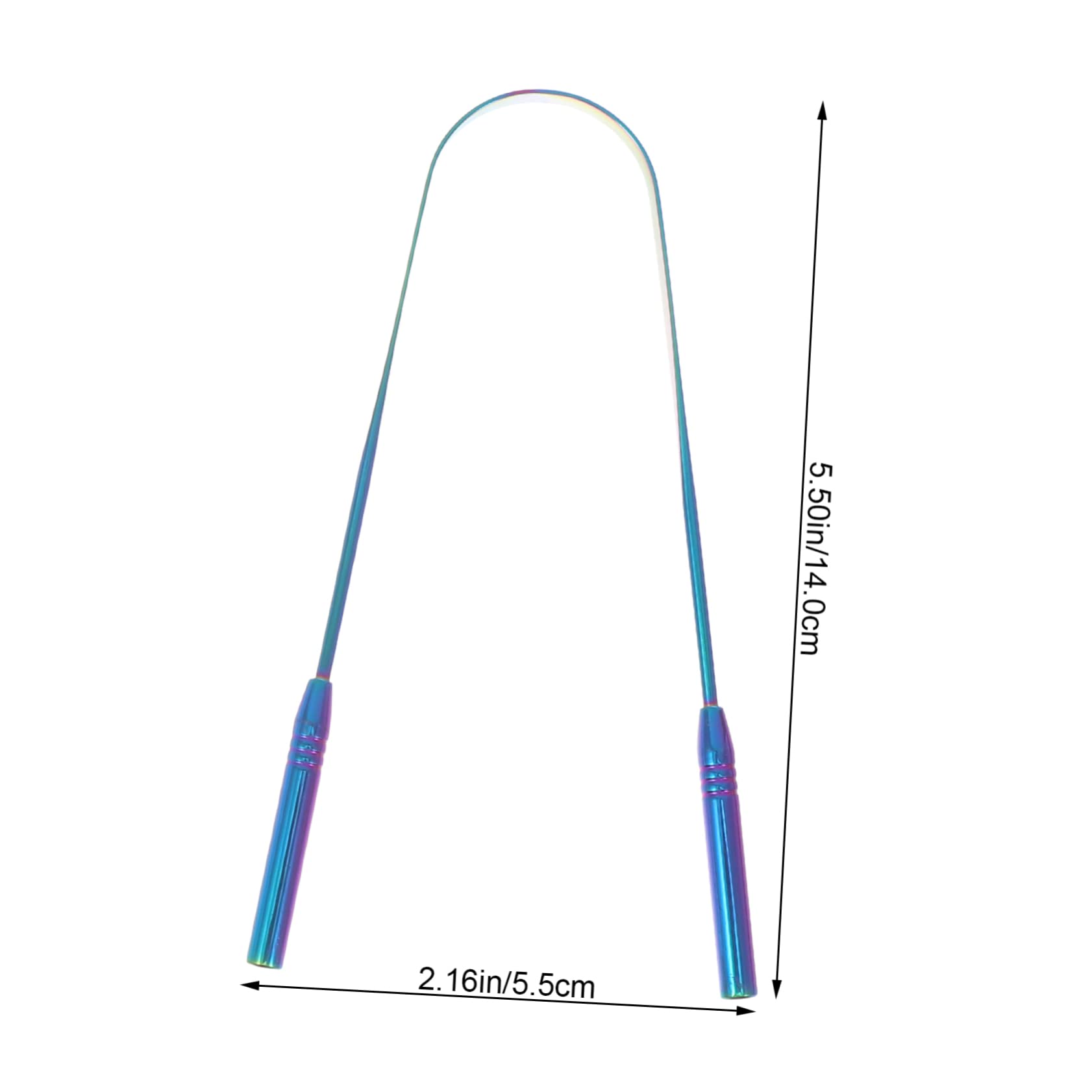 SHERCHPRY Natural Oral Care Supply Stainless Steel Tongue Coating Brush Tongue Scraper