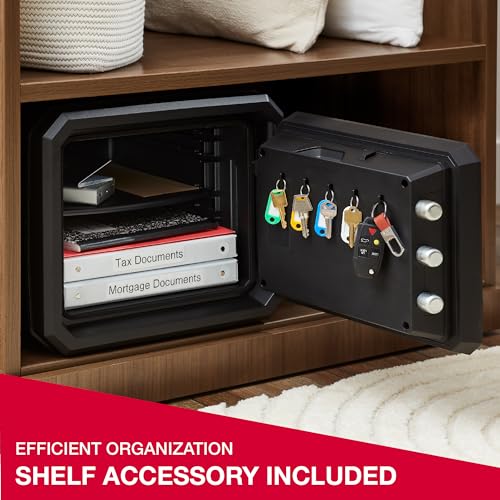 SentrySafe Fireproof and Waterproof Large Safe with Backlit Digital Keypad and Override Key for Passports, Money, Jewelry, 0.81 Cubic Feet, FPW082HTC