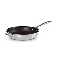 LE CREUSET Padella alta in acciaio inox, interno antiaderente, diametro 28 cm, 96600228000000