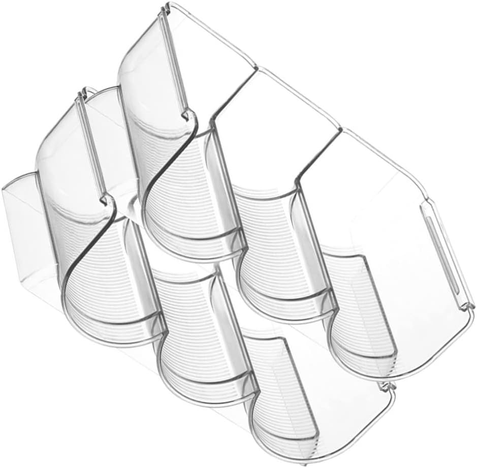 Estante para Botellas Apilable 2 Piezas Homoyoyo Plástico Transparente