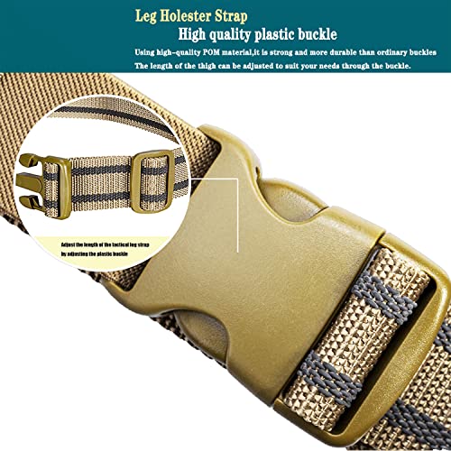 Image of EDC Tactical Leg Strap, Thigh Strap Belt for Leg Holster, Military Leg Hanger Band Thicker and Longer for Hunting and Outdoors Unisex