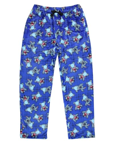 Disney Pajamas Stitch Scaring Poses Pajama Pants for Men – Cozy Plush Fleece All-Over Print Lounge Pants3