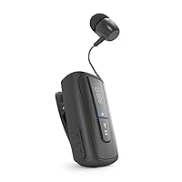 SBS Auricolare Bluetooth con Clip e Cavo Retrattile, Tecnologia Multipoint per collegare