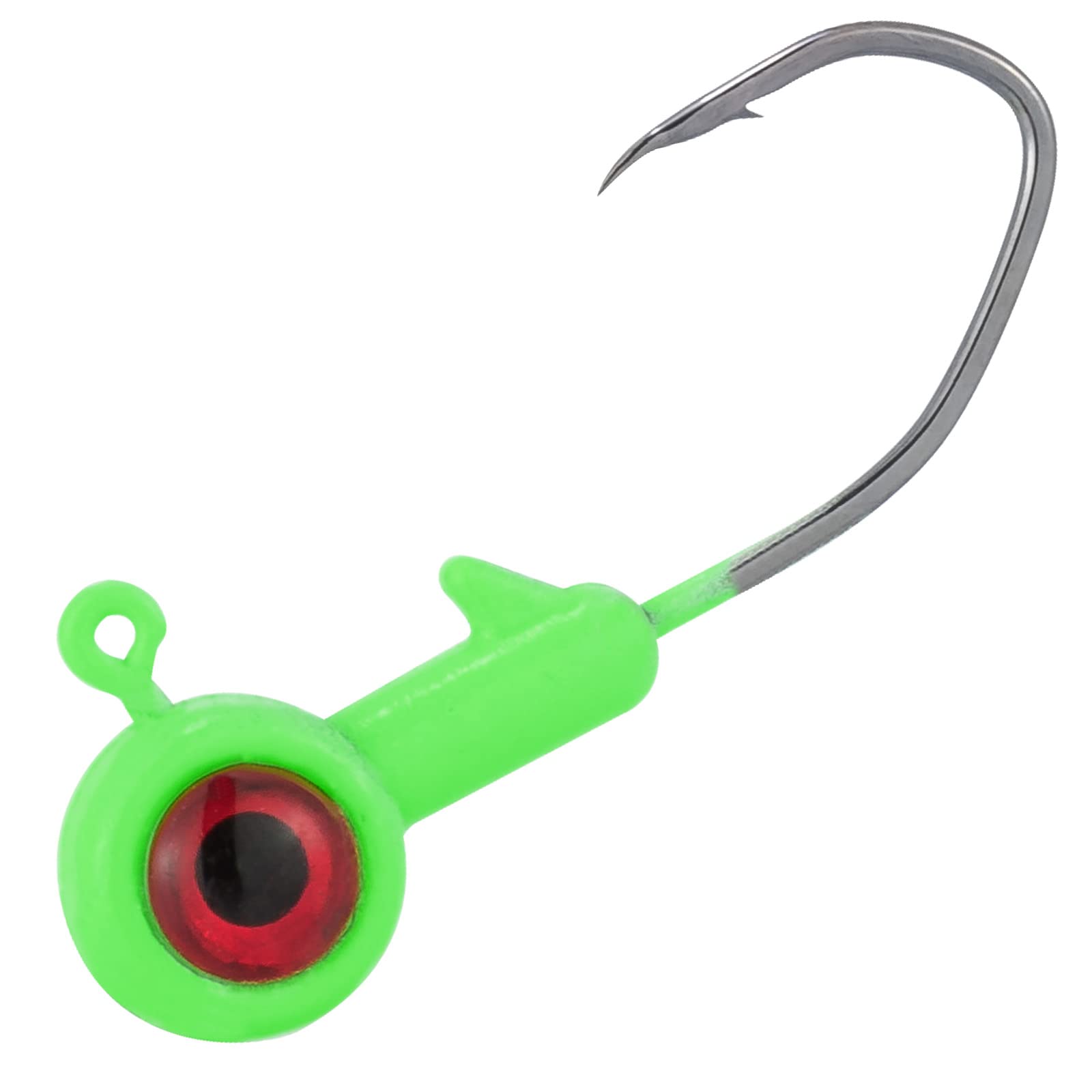 Dr.Fish Crappie Jig 3D Eyes Fishing Jig Head Freshwater Crappie Trout Panfish Hook Bass Fishing Lure 1/32oz 1/16oz 1/8oz