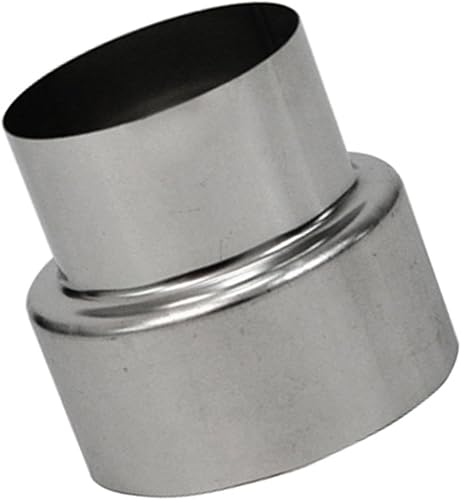 Fenteer Adaptador de tubo de reducción de tubo de estufa para estufa de leña para estufa de leña Conector reductor de chimenea para senderismo