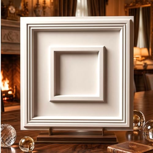 Image of Kayra Decor PVC Ceiling Panel 60x60 cm|Square Panel|White|12 Tiles Cover 48 Sq Ft| Modern False Ceiling|Royal & Elegant Finish