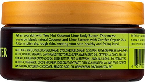 Tree Hut Shea Body Butter, Coconut Lime, 7-Ounce (Pack of 3)