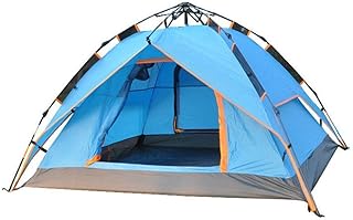 Tienda de campaña al Aire Libre Familia Completa Tienda hidráulica automática de Doble Capa 3-4 Personas para mochileros de Color de Pesca Azul, Taller Carpa