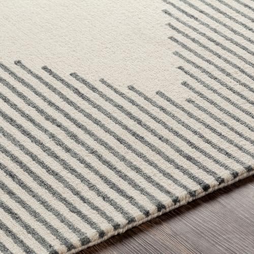 Image of Hand Tufted Wool Carpets Anti Shedding Rug Modern Carpets for Living Room Size 5x8 Feet