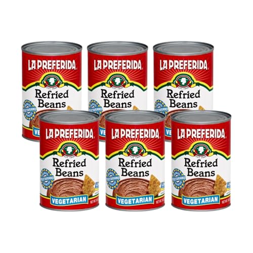 Image of La Preferida Refried Pinto Beans, Vegetarian Refried Beans, Low Fat Refried Beans, Mexican Style Beans, Ready to Eat Pinto Beans, 16 Ounce (Pack of 6)