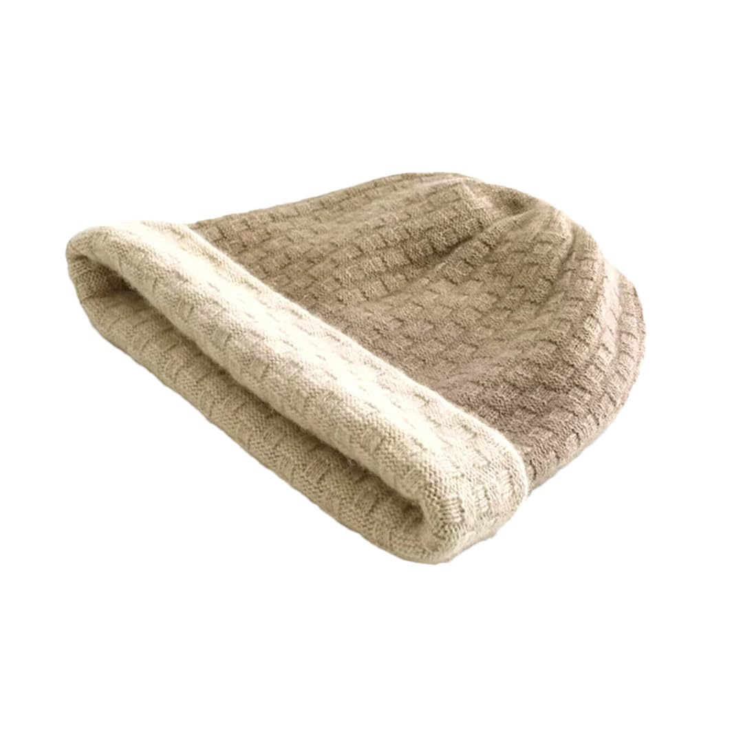 Gorros 100% De Cachemira Pura Para Mujer, Gorro Usable De Doble Cara Para Invierno, Gorros Retorcidos Cálidos Suaves Y Gruesos De 2 Capas