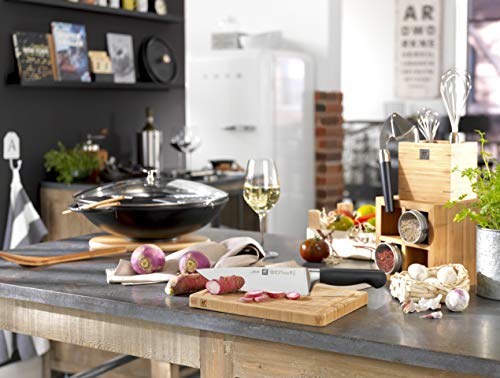 Wok gris de hierro fundido 37 cm con tapa de vidrio miniatura 4