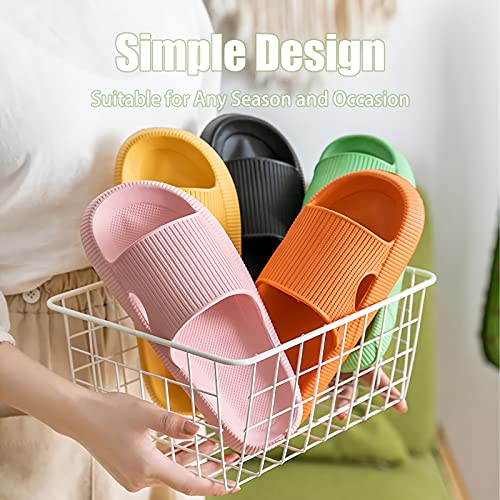 Image of rosyclo Cloud Slippers for Women and Men, Pillow House Slippers Shower Shoes Indoor Slides Bathroom Sandals, Ultimate Comfort, Lightweight, Thick Sole, Non-Slip, Easy to Clean