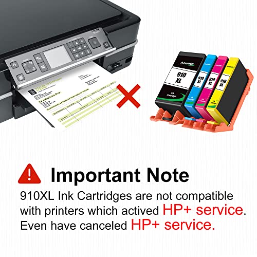 910Xl Ink Cartridges Combo Pack Replacement For Hp Ink 910 Xl Compatible With Officejet Pro 8020 8025 8028 8035 8030 8010 8015 8018 8022 Printer (1 Black,1 Cyan,1 Magenta,1 Yellow) #TOP5