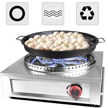 KJHYYPP Multi-Food-Maker, 16-Zoll-Crepe-Maker-Maschine, Antihaft-Pfannkuchen-Maschine, Arbeitsplatten-Crêpe-Pfanne, Crepes-Grillplatte, Flüssiggas – Bild 8