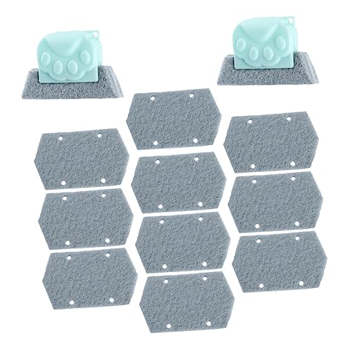 FOMIYES 14pcs Household Cleaning Groove Brush Window Slot Cleaner Replaceable Cloths for Easy Dust Removal and Comfortable Grip for Use