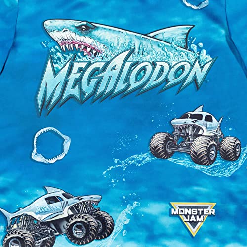 Monster Jam Maximum Destruction Son-uva Digger Earth Shaker Grave Digger Megalodon 3 Pack Athletic T-Shirt Toddler to Big Kid