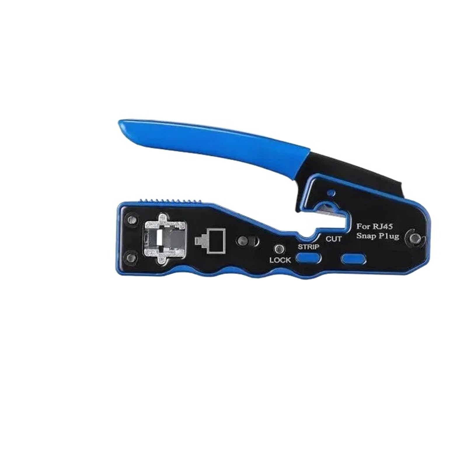 Pinza crimpatrice RJ45 Cat5e Cat6 Cat6a Ethernet Crimpatrice Pinza crimpatrice for spine modulari a 8 pin, con spelafili 1 pz.