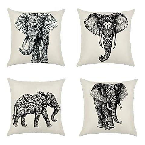 Set of 4 Decorative Throw Pillow Covers Cover