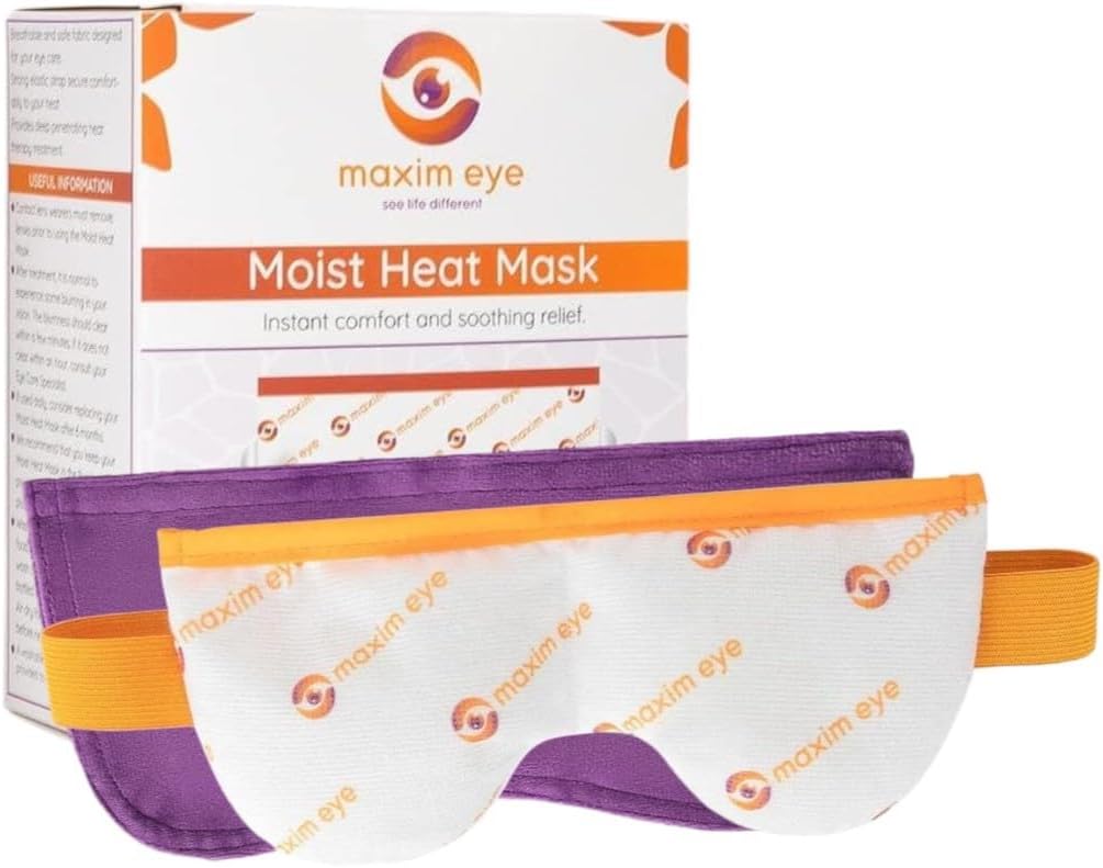 Eye Mask for Dry Eyes Moist Heat Microwave Activated Warm Compress, Relieves Stye