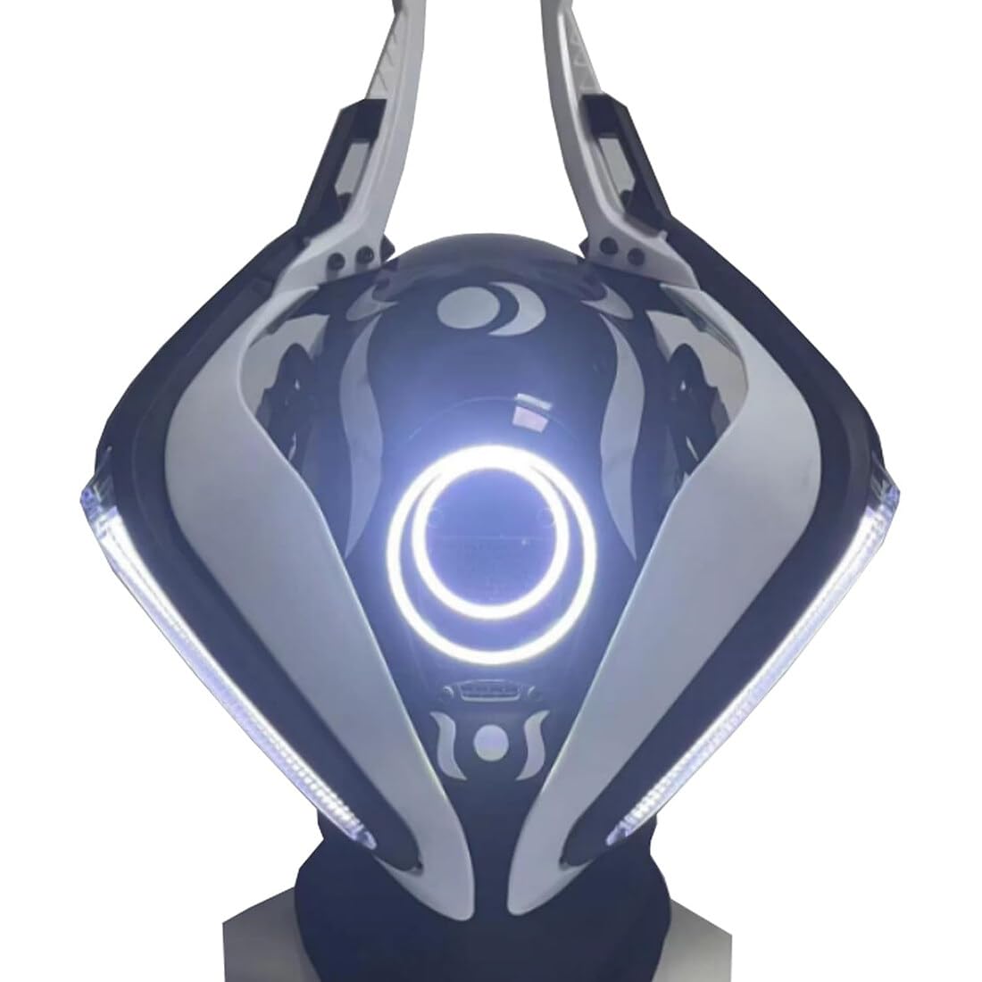 OYDL Cosplay Helmet for Men, Futuristic Tech Punk Mask with LED Light for Cyberpunk Cosplay: Type a