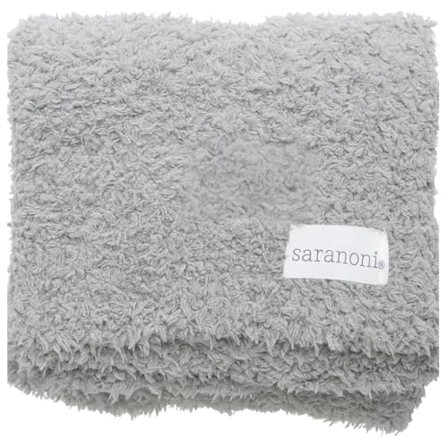 Image of SARANONI Bamboni Luxury Baby Blanket | Cozy & Soft Plush Receiving Blankets | Perfect for Girls & Infant Baby Boy Blankets | Gray - 30” x 40”