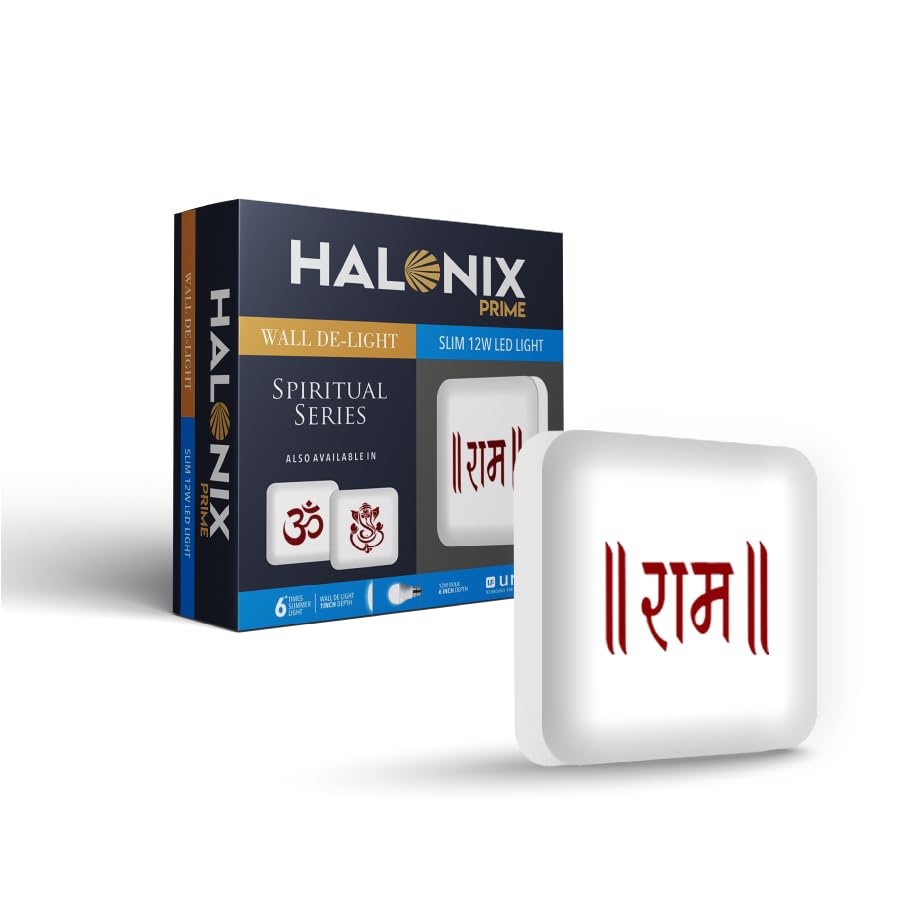 Halonix Polycarbonate Ram 12W Square Wall De-Light Spiritual Slim Ram Downlighter|Cct-6500K Cool Day Light|Easy Push Fit Installation|Ceiling And Wall Downlighter|Gate Light|Tample Light|Pack 1 (B0CRRSWSFM) Amazon Price History, Amazon Price Tracker